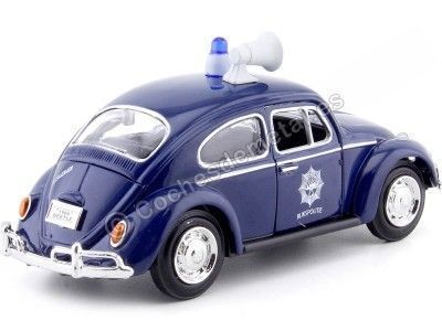 CARSDEMETAL.ES 1966 Volkswagen Beetle "Police Holland" Blue 1:24 Motor Max 79589 2