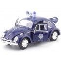 Cochesdemetal.es 1966 Volkswagen Beetle "Policia Holanda" Azul 1:24 Motor Max 79589