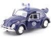 CARSDEMETAL.ES 1966 Volkswagen Beetle "Police Holland" Blue 1:24 Motor Max 79589