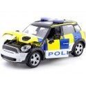 CARSDEMETAL.ES 2017 Mini Cooper S Countryman "Police britannique" blanc / jaune / bleu 1:24 MAX MOTOR 79751