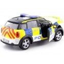 CARSDEMETAL.ES 2017 Mini Cooper S Countryman "Police britannique" blanc / jaune / bleu 1:24 MAX MOTOR 79751