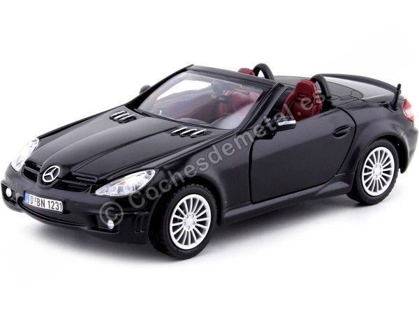 Cochesdemetal.es 2004 Mercedes-Benz SLK 55 AMG NEGRO CONTRUBLE 1:24 MOTEUR MAX 73292