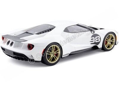 Cochesdemetal.es 2021 Ford GT Heritage Edition Blanco / Negro 1:18 Top Speed ​​TS0317 2