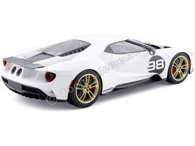 Cochesdemetal.es 2021 Ford GT Heritage Edition Blanco/Negro 1:18 Top Speed TS0317 2
