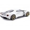 Cochesdemetal.es 2021 Ford GT Heritage Edition Blanco / Negro 1:18 Top Speed ​​TS0317