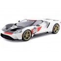 Cochesdemetal.es 2021 Ford GT Heritage Edition Blanco / Negro 1:18 Top Speed ​​TS0317