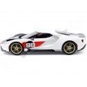 Cochesdemetal.es 2021 Ford GT Heritage Edition Blanco / Negro 1:18 Top Speed ​​TS0317