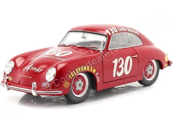 Cochesdemetal.es 1953 Porsche 356 PRE-A "James Dean Tribute" Rojo 1:18 Solido S1802804