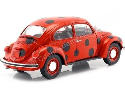 Cochesdemetal.es 1973 Vokswagen Beetle "Mariquita" Rojo/Negro 1:18 Solido S1800509 2