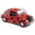 Carsdemetal.es 1973 Vokswagen Beetle "Mariquita" Red / Black 1:18 Solino S1800509