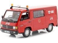 1987 Furgoneta Mercedes-Benz MB 180 [Z-6812-AG] "Brigada Bomberos Zaragoza" Rojo/Blanco 1:43 Editorial Salvat SP801