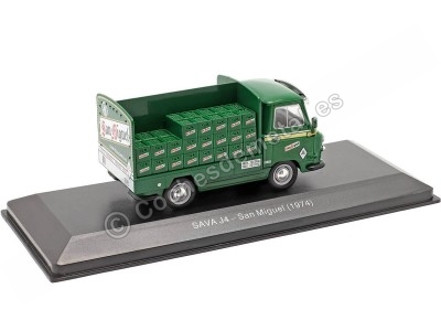 Cochesdememetal.es 1974 Camión Sava J4 [CS-1128-C] "CERVERZAS SAN MIGUEL" Green 1:43 éditorial Salvat Pub007 2