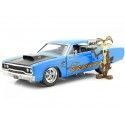 Cochesdemetal.es 1970 Plymouth Road Runner + Wile E. Coyote "Looney Tunes" Azul/Negro 1:24 Jada Toys 32038/253255028