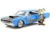 Cochesdemetal.es 1970 Plymouth Road Runner + Wile E. Coyote "Looney Tunes" Azul/Negro 1:24 Jada Toys 32038/253255028