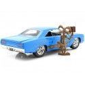 Cochesdemetal.es 1970 Plymouth Road Runner + Wile E. Coyote "Looney Tunes" Azul/Negro 1:24 Jada Toys 32038/253255028