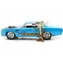 Cochesdemetal.es 1970 Plymouth Road Runner + Wile E. Coyote "Looney Tunes" Azul/Negro 1:24 Jada Toys 32038/253255028