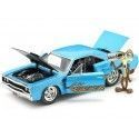 Cochesdemetal.es 1970 Plymouth Road Runner + Wile E. Coyote "Looney Tunes" Azul/Negro 1:24 Jada Toys 32038/253255028