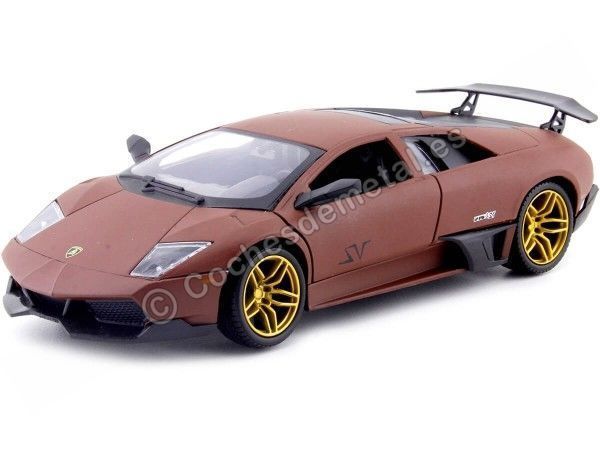 Cochesdemetal.es 2010 Lamborghini Murcielago LP670-4 SV "Satin Series" Bronce Mate 1:24 Motor Max 79503