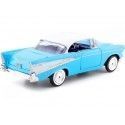 Cochesdemetal.es 1957 Chevrolet Bel Air Azul/Blanco 1:24 Motor Max 73228