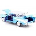 Cochesdemetal.es 1957 Chevrolet Bel Air Azul/Blanco 1:24 Motor Max 73228