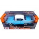 Cochesdemetal.es 1957 Chevrolet Bel Air Azul/Blanco 1:24 Motor Max 73228