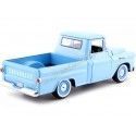 CARSDEMETAL.ES 1958 Chevrolet Apache Fleetline Pickup Light Bleu 1:24 MAX 79311 Moteur