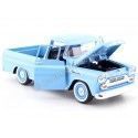 CARSDEMETAL.ES 1958 Chevrolet Apache Fleetline Pickup Light Bleu 1:24 MAX 79311 Moteur