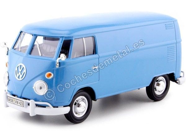 Cochesdemetal.es 1967 Volkswagen Type 2 (T1) Panneau Van Azul 1:24 MOTOR MAX 79342