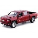 CochesDEMETAL.ES 2017 Chevrolet Silverado 1500 LT-Z71 Crew Cab Cathep Rojo 1:24 Motor Max 79348