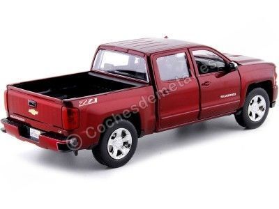 CochesDEMETAL.ES 2017 Chevrolet Silverado 1500 LT-Z71 Crew Cab Cathep Rojo 1:24 Motor Max 79348 2