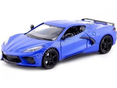 Cochesdemetal.es 2020 Chevrolet Corvette Stingray C8 Azul 1:24 Motor Max 79360