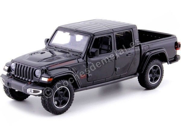 CARSDEMETAL.ES 2020 Jeep Gladiator Rubicon Rigid Roof Pickup Black 1:27 Max Motor 79368
