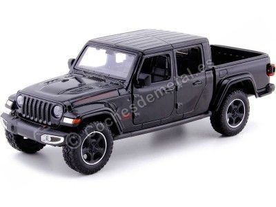 CARSDEMETAL.ES 2020 Jeep Gladiator Rubicon Rigid Roof Pickup Black 1:27 Max Motor 79368