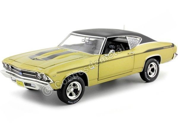 Cochesdemetal.es 1969 Chevrolet Chevelle HT Yenko Oro/Negro 1:18 Auto World AMM1206
