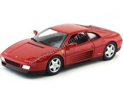 Cochesdemetal.es 1990 Ferrari 348 TB Rojo Metalizado 1:18 Hot Wheels X5532