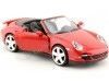 Cochesdemetal.es 2008 Porsche 911 Turbo Cabriolet Rojo 1:24 Motor Max 73348