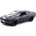 Cochesdemetal.es 2018 Dodge Challenger SRT Hellcat Wide Body Negro/Blanco 1:24 Motor Max 79350