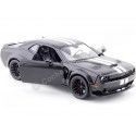 Cochesdemetal.es 2018 Dodge Challenger SRT Hellcat Wide Body Negro/Blanco 1:24 Motor Max 79350
