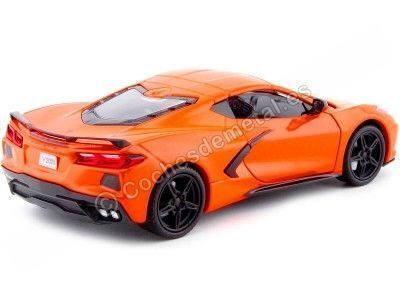 Cochesdemetal.es 2020 Chevrolet Corvette Stingray C8 Naranja 1:24 Motor Max 79360 2