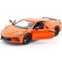 Cochesdemetal.es 2020 Chevrolet Corvette Stingray C8 Naranja 1:24 Motor Max 79360