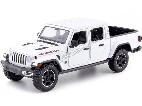 CARSDEMETAL.ES 2020 Jeep Gladiator Rubicon Rigid Roof Pickup blanc 1:27 MOTER MAX 79368