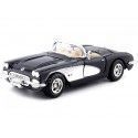 Cochesdemetal.es 1959 Chevrolet Corvette (C1) Negro / Blanco 1:24 Motor Max 73216