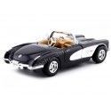 Cochesdemetal.es 1959 Chevrolet Corvette (C1) Negro / Blanco 1:24 Motor Max 73216