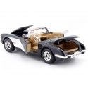 Cochesdemetal.es 1959 Chevrolet Corvette (C1) Negro / Blanco 1:24 Motor Max 73216