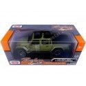 Cochesdemetal.es 2021 Jeep Gladiator Overland Open Top Pickup Verde 1:24 MOTOR MAX 79367