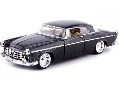 Cochesdemetal.es 1955 Chrysler C300 Negro 1:24 Motor Max 73302