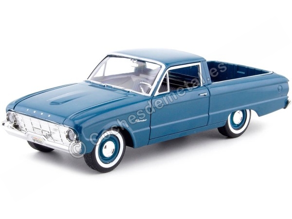 Carsdemetal.es 1960 Ford Ranchero Pickup Turquoise 1:24 Motor Max 79321