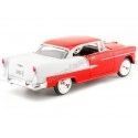 Cochesdemetal.es 1957 Chevrolet Bel Air Rojo/Blanco 1:24 Motor Max 73229