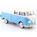 CARSDEMETAL.ES 1967 Volkswagen VW Type 2 T1 Pick-up à double cabine bleu / blanc 1:24 Motor max 79343