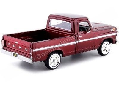 Cochesdemetal.es 1969 Ford F100 Pickup Rojo Metalizado 1:24 Motor MAX 79315 2